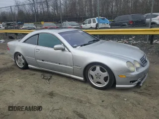 2002 Mercedes-Benz CL-Class AMG with VIN WDBPJ73J72A023103, listed as a Copart auction lot 86145564 with 0 mi miles and Salvage Title. Bid and sale history available at carsss.com. Image 4.