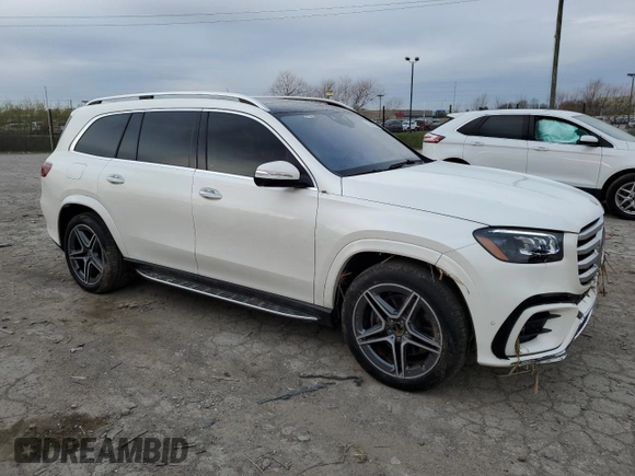 2024 Mercedes-Benz GLS 450 with VIN 4JGFF5KE4RB077224, listed as a Copart auction lot 52364055 with 31,854 mi miles and Salvage title. Bid and sale history available at DreamBid. Image 4.
