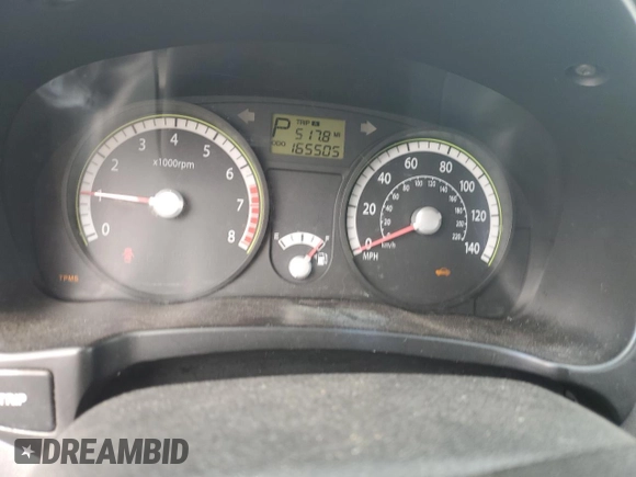 2009 Kia Rio LX with VIN KNADE223696530633, listed as a Copart auction lot 68371794 with 165,505 mi miles and Salvage Title. Bid and sale history available at DreamBid. Image 9.