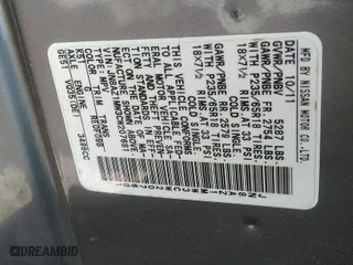2012 Nissan Murano S with VIN JN8AZ1MW3CW207681, listed as a IAAI auction lot 42009008 with 223,312 mi miles. Bid and sale history available at carsss.com. Image 9.