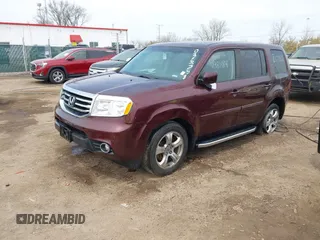 2013 Honda Pilot EX-L with VIN 5FNYF4H50DB036352, listed as a IAAI auction lot 41981184 with 166,539 mi miles. Bid and sale history available at carsss.com. Image 2.