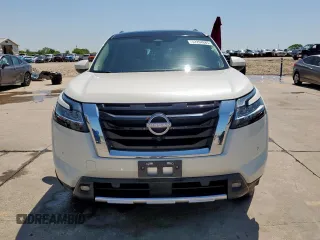 2023 Nissan Pathfinder Platinum with VIN 5N1DR3DK6PC219232, listed as a Copart auction lot 52294885 with 24,498 mi miles and Salvage title. Bid and sale history available at DreamBid. Image 5.