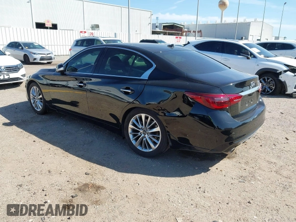 2021 Infiniti Q50 3.0t LUXE with VIN JN1EV7BP8MM700070, listed as a IAAI auction lot 41713519 with 75,333 mi miles. Bid and sale history available at carsss.com. Image 3.