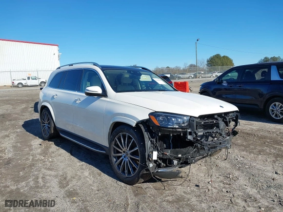 2023 Mercedes-Benz GLS with VIN 4JGFF5KE7PA919217, listed as a IAAI auction lot 41385884 with 14,283 mi miles. Bid and sale history available at carsss.com. Image 1.