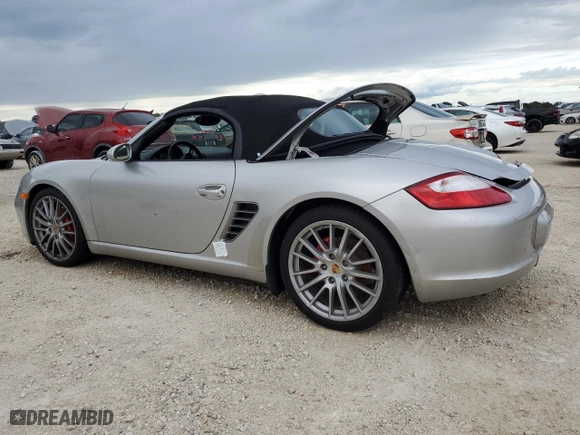 2007 Porsche Boxster S with VIN WP0CB29857U730730, listed as a Copart auction lot 74175794 with 0 mi miles and Salvage Title. Bid and sale history available at carsss.com. Image 2.