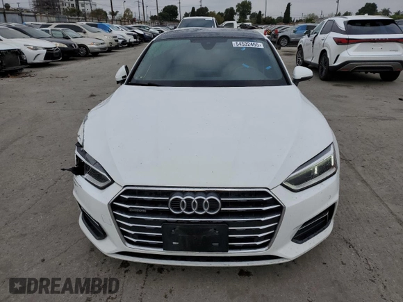 2019 Audi A5 Sportback Premium Plus with VIN WAUBNCF57KA035997, listed as a Copart auction lot 54532465 with 66,353 mi miles and Salvage Title. Bid and sale history available at carsss.com. Image 5.