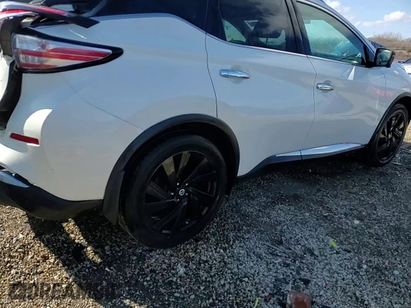 2017 Nissan Murano SL with VIN 5N1AZ2MH8HN189108, listed as a Copart auction lot 50389875 with 143,607 mi miles and Salvage Title. Bid and sale history available at carsss.com. Image 14.