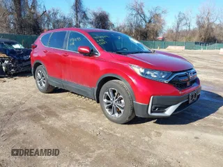 2022 Honda CR-V EX with VIN 7FARW2H57NE019482, listed as a IAAI auction lot 41588395 with 107,031 mi miles. Bid and sale history available at carsss.com. Image 1.
