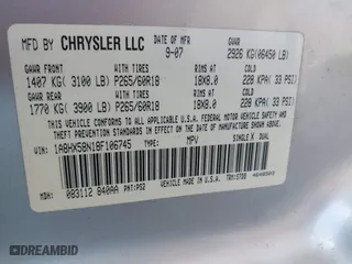 2008 Chrysler Aspen Limited with VIN 1A8HX58N18F106745, listed as a IAAI auction lot 41927906 with 269,444 mi miles. Bid and sale history available at carsss.com. Image 9.