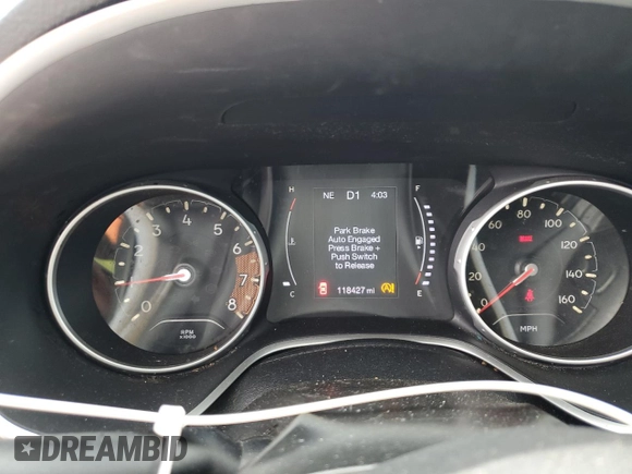 2018 Jeep Compass Latitude z VIN 3C4NJCBB6JT407859, wystawiony jako Copart lot #55506365 z przebiegiem 118 427 mil mil oraz Szkoda całkowita • Salvage title. Historia ofert i sprzedaży dostępna na DreamBid. Obrazek 9.