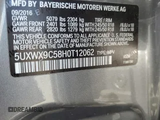 2017 BMW X3 xDrive28i z VIN 5UXWX9C58H0T12062, wystawiony jako Copart lot #59182705 z przebiegiem 77 991 mil mil oraz Szkoda całkowita • Salvage title. Historia ofert i sprzedaży dostępna na DreamBid. Obrazek 13.