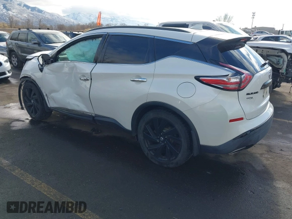 2018 Nissan Murano S with VIN 5N1AZ2MHXJN130616, listed as a IAAI auction lot 41119315 with 88,240 mi miles. Bid and sale history available at carsss.com. Image 3.