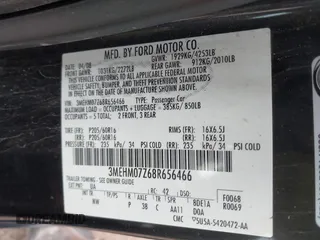 2008 Mercury Milan with VIN 3MEHM07Z68R656466, listed as a IAAI auction lot 41107064 with 217,619 mi miles. Bid and sale history available at carsss.com. Image 9.