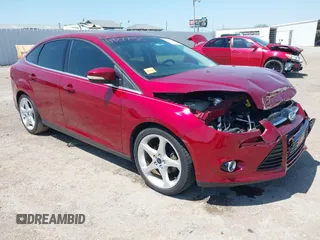 2013 Ford Focus Titanium with VIN 1FADP3J23DL334161, listed as a IAAI auction lot 41987758 with 117,665 mi miles and . Bid and sale history available at carsss.com. Image 1.