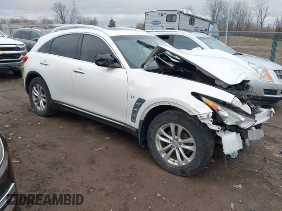 2016 Infiniti QX70 with VIN JN8CS1MW5GM400123, listed as a IAAI auction lot 41719086 with 35,171 mi miles and . Bid and sale history available at DreamBid. Image 1.