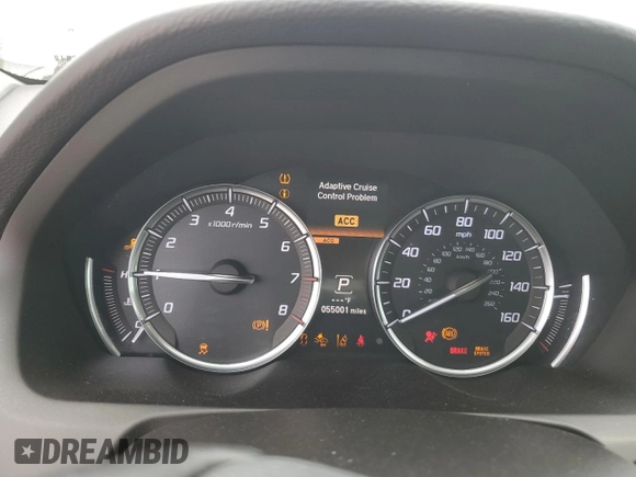 2020 Acura TLX Technology with VIN 19UUB2F43LA001421, listed as a Copart auction lot 47126755 with 55,001 mi miles and Salvage title. Bid and sale history available at DreamBid. Image 9.