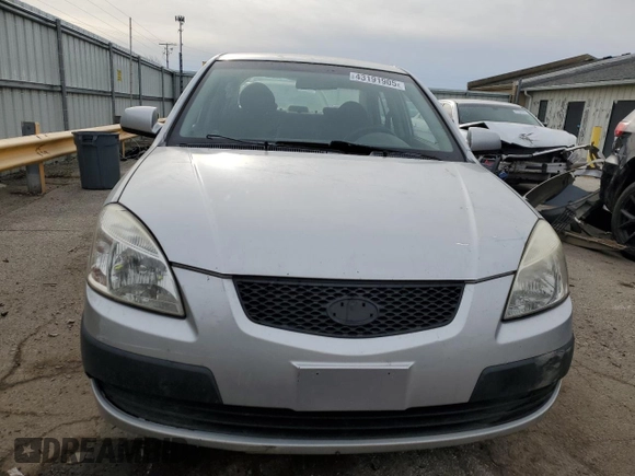 2007 Kia Rio LX with VIN KNADE123276224715, listed as a Copart auction lot 43191905 with 0 mi miles and Salvage Title. Bid and sale history available at carsss.com. Image 5.