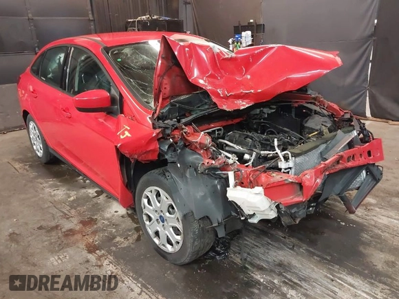 2012 Ford Focus SE with VIN 1FAHP3F20CL299541, listed as a IAAI auction lot 41948301 with 133,133 mi miles. Bid and sale history available at carsss.com. Image 1.