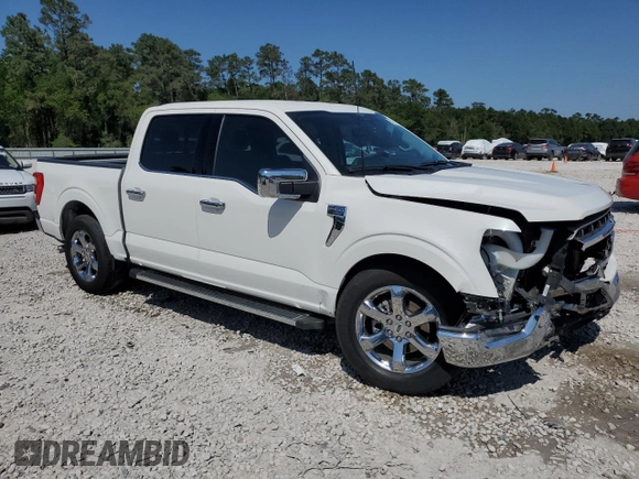 2023 Ford F-150 XL with VIN 1FTEW1CP5PFD17461, listed as a Copart auction lot 51911735 with 27,427 mi miles and Salvage Title. Bid and sale history available at carsss.com. Image 4.