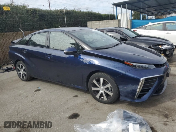 2019 Toyota Mirai with VIN JTDBVRBD6KA006509, listed as a Copart auction lot 45912985 with 29,114 mi miles and Salvage title. Bid and sale history available at DreamBid. Image 4.
