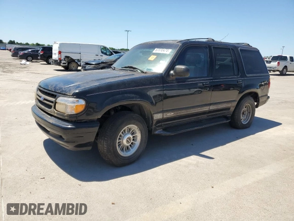 1997 Ford Explorer XLT with VIN 1FMDU35P5VZB51640, listed as a Copart auction lot 52030474 with 214,647 mi miles and Clean title. Bid and sale history available at DreamBid. Image 1.
