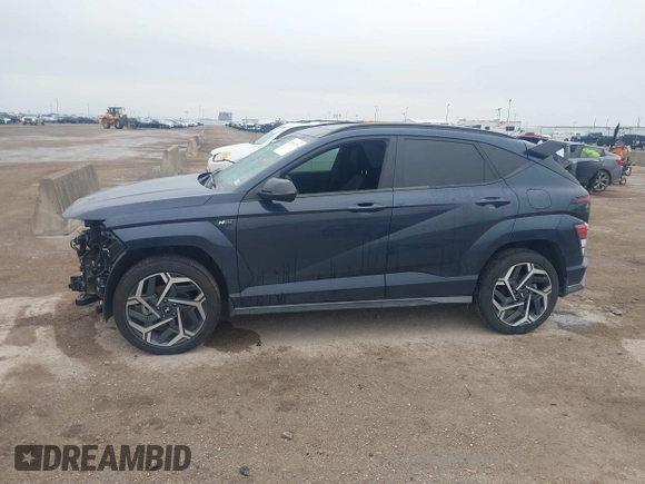 2024 Hyundai Kona N Line with VIN KM8HACA31RU055035, listed as a IAAI auction lot 41593771 with 7,730 mi miles and . Bid and sale history available at carsss.com. Image 15.