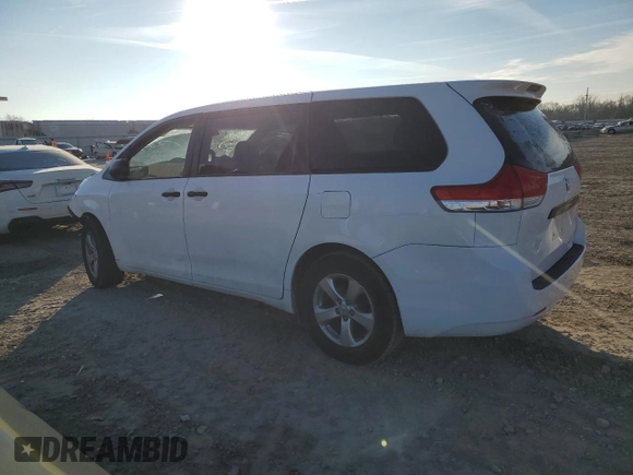 2012 Toyota Sienna with VIN 5TDKA3DCXCS012959, listed as a Copart auction lot 87316364 with Not Provided miles and Salvage Title. Bid and sale history available at DreamBid. Image 2.
