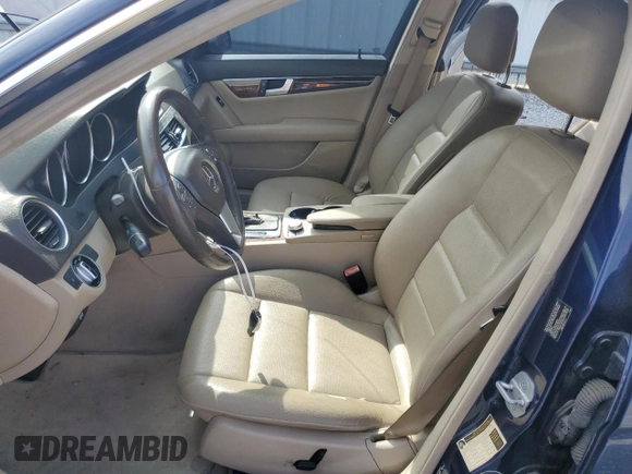2012 Mercedes-Benz C 250 Sport with VIN WDDGF4HB3CR198945, listed as a Copart auction lot 60366965 with Not provided miles and Clean title. Bid and sale history available at DreamBid. Image 7.