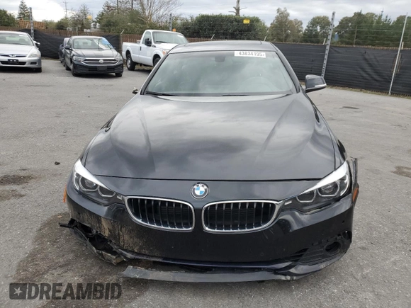 2019 BMW 4 Series 440i xDrive with VIN WBA4J7C5XKBM76520, listed as a Copart auction lot 43834195 with 19,335 mi miles and Salvage Title. Bid and sale history available at carsss.com. Image 5.