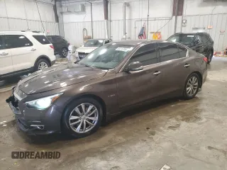 2014 Infiniti Q50 Hybrid Sport with VIN JN1AV7AR9EM702123, listed as a Copart auction lot 50310765 with 134,433 mi miles and Salvage Title. Bid and sale history available at carsss.com. Image 1.