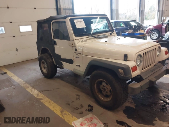 1999 Jeep Wrangler Sport with VIN 1J4FY19S6XP449014, listed as a IAAI auction lot 41893297 with 181,114 mi miles. Bid and sale history available at carsss.com. Image 1.