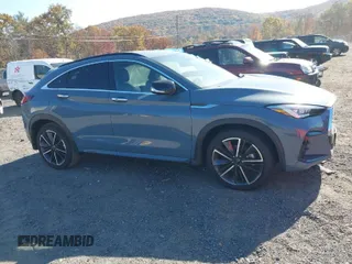 2023 Infiniti QX55 Essential with VIN 3PCAJ5KR6PF115918, listed as a IAAI auction lot 40584505 with 8,229 mi miles and . Bid and sale history available at DreamBid. Image 1.