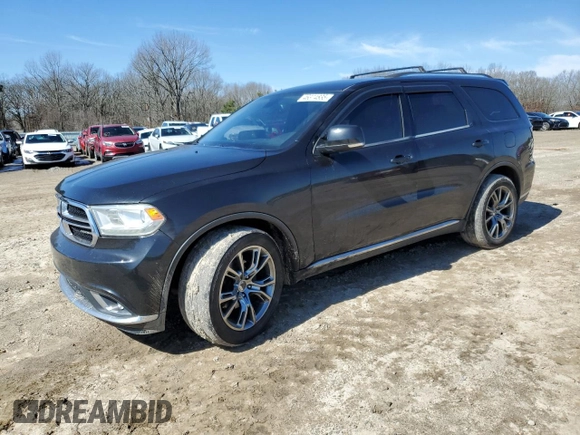 2016 Dodge Durango Limited with VIN 1C4RDHDG1GC361246, listed as a Copart auction lot 46374835 with 186,679 mi miles and Salvage Title. Bid and sale history available at carsss.com. Image 1.