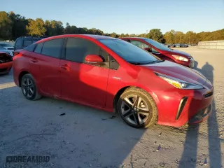 2021 Toyota Prius L Eco with VIN JTDKAMFU2M3127974, listed as a Copart auction lot 76284914 with 25,571 mi miles and Salvage Title. Bid and sale history available at carsss.com. Image 4.