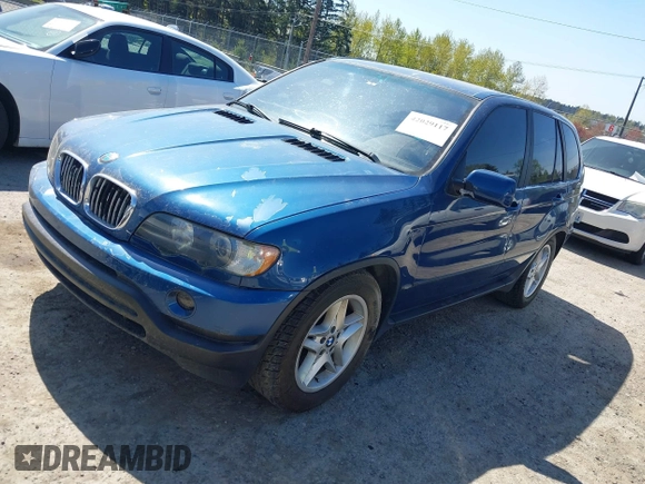 2001 BMW X5 4.4i with VIN WBAFB33521LH13219, listed as a IAAI auction lot 42029117 with 163,058 mi miles. Bid and sale history available at carsss.com. Image 2.