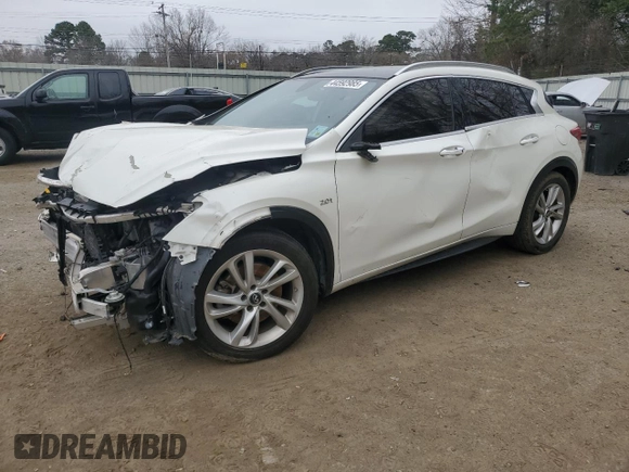 2017 Infiniti QX30 Sport with VIN SJKCH5CP6HA034474, listed as a Copart auction lot 44592985 with 80,729 mi miles and Salvage title. Bid and sale history available at DreamBid. Image 1.