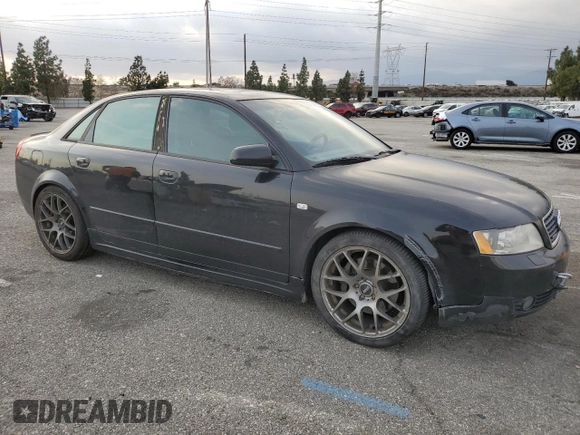 2003 Audi A4 1.8T with VIN WAULC68E03A292218, listed as a Copart auction lot 45030785 with 170,803 mi miles and Salvage Title. Bid and sale history available at carsss.com. Image 4.