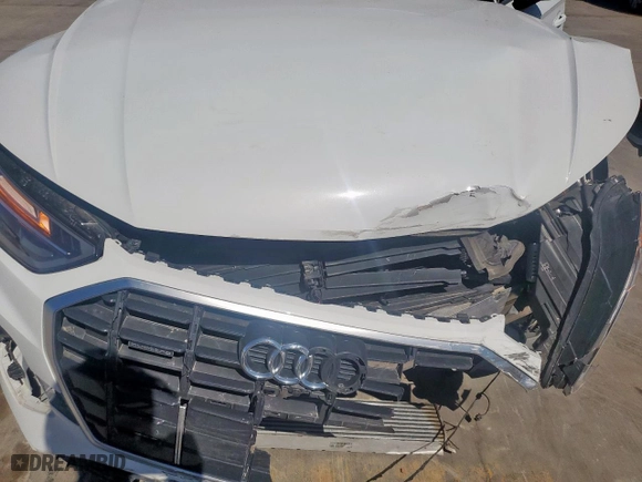 2021 Audi Q5 Premium Plus with VIN WA1BAAFYXM2067329, listed as a Copart auction lot 48824445 with 21,210 mi miles and Salvage Title. Bid and sale history available at carsss.com. Image 12.