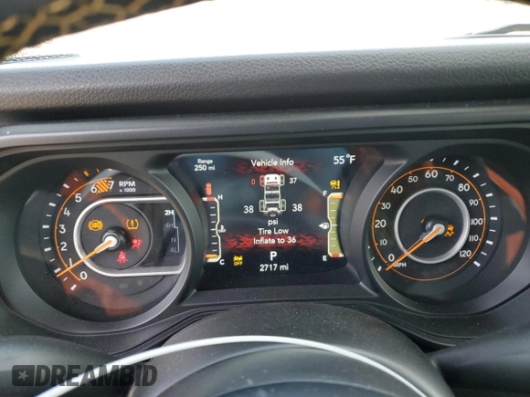 2024 Jeep Wrangler Sport S with VIN 1C4PJXAG2RW335190, listed as a Copart auction lot 51767465 with 2,717 mi miles and Salvage title. Bid and sale history available at DreamBid. Image 9.