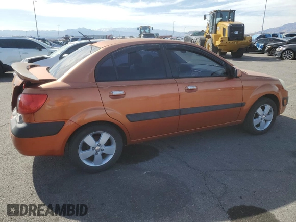 2009 Kia Rio SX with VIN KNADE223496514284, listed as a Copart auction lot 48550105 with 114,411 mi miles and Salvage Title. Bid and sale history available at carsss.com. Image 3.