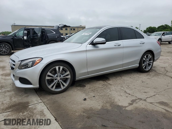 2017 Mercedes-Benz C 300 with VIN 55SWF4JB8HU188472, listed as a Copart auction lot 54317805 with 147,511 mi miles and Salvage Title. Bid and sale history available at carsss.com. Image 1.