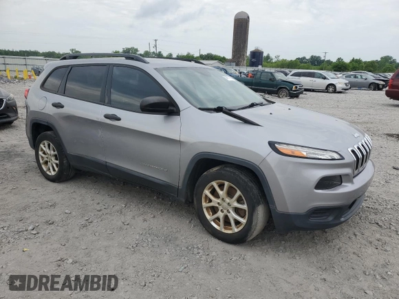 2017 Jeep Cherokee Sport with VIN 1C4PJLAB0HW586110, listed as a Copart auction lot 54617155 with 106,597 mi miles and Clean Title. Bid and sale history available at carsss.com. Image 4.