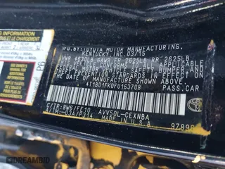 2015 Toyota Camry Hybrid LE with VIN 4T1BD1FK0FU163708, listed as a IAAI auction lot 41766167 with 999,999 mi miles. Bid and sale history available at carsss.com. Image 9.