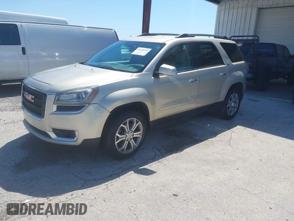 2013 GMC Acadia SLT with VIN 1GKKRRKD6DJ210013, listed as a IAAI auction lot 41699394 with 1 mi miles. Bid and sale history available at carsss.com. Image 2.
