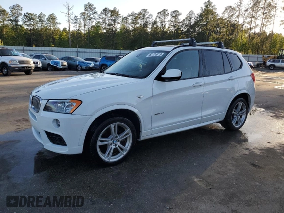 2013 BMW X3 xDrive35i with VIN 5UXWX7C54DL980857, listed as a Copart auction lot 52776115 with 88,363 mi miles and Salvage Title. Bid and sale history available at DreamBid. Image 1.