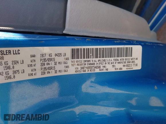 2009 Chrysler PT Cruiser с VIN 3A8FY48959T546508, выставлен на аукционе IAAI как лот 42629295 с пробегом 101 092 миль миль и . История ставок и продаж доступна на DreamBid. Изображение 9.