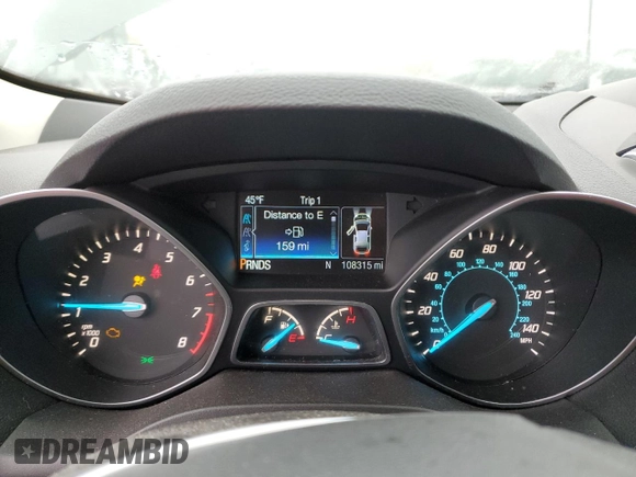 2015 Ford Escape Titanium with VIN 1FMCU9J92FUA62323, listed as a Copart auction lot 85826724 with 108,315 mi miles and Salvage Title. Bid and sale history available at DreamBid. Image 9.