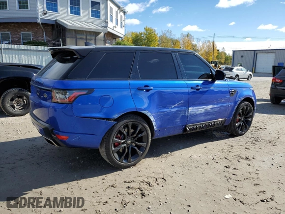2021 Land Rover Range Rover Sport HST with VIN SALWS2RU7MA749862, listed as a Copart auction lot 75687494 with 62,365 mi miles and Salvage Title. Bid and sale history available at carsss.com. Image 3.