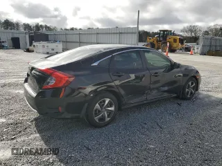 2020 Honda Civic Sedan LX with VIN 2HGFC2F69LH586028, listed as a Copart auction lot 44815125 with 64,451 mi miles and Salvage Title. Bid and sale history available at carsss.com. Image 3.