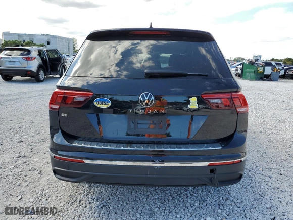 2023 Volkswagen Tiguan SE with VIN 3VV3B7AX4PM080861, listed as a Copart auction lot 41879085 with 28,836 mi miles and Non Repairable. Bid and sale history available at carsss.com. Image 6.